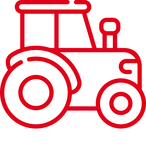 Tracteur linéaire rouge moderne pour agriculture md-services-mecanique-hydraulique-aveyron en Aveyron